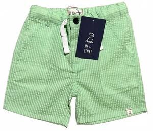 NEW ME & HENRY boy's playful touch shorts in lime green